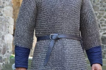 6 mm Chain mail Shirt Full Sleeve Round Riveted with Solid/Alternating Ring Medieval Shirt