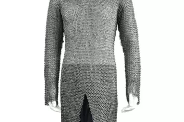 Chainmail Hauberk - Round Riveted With Flat Washer Alternating Dome Riveted Flat Rings 18 Gauge