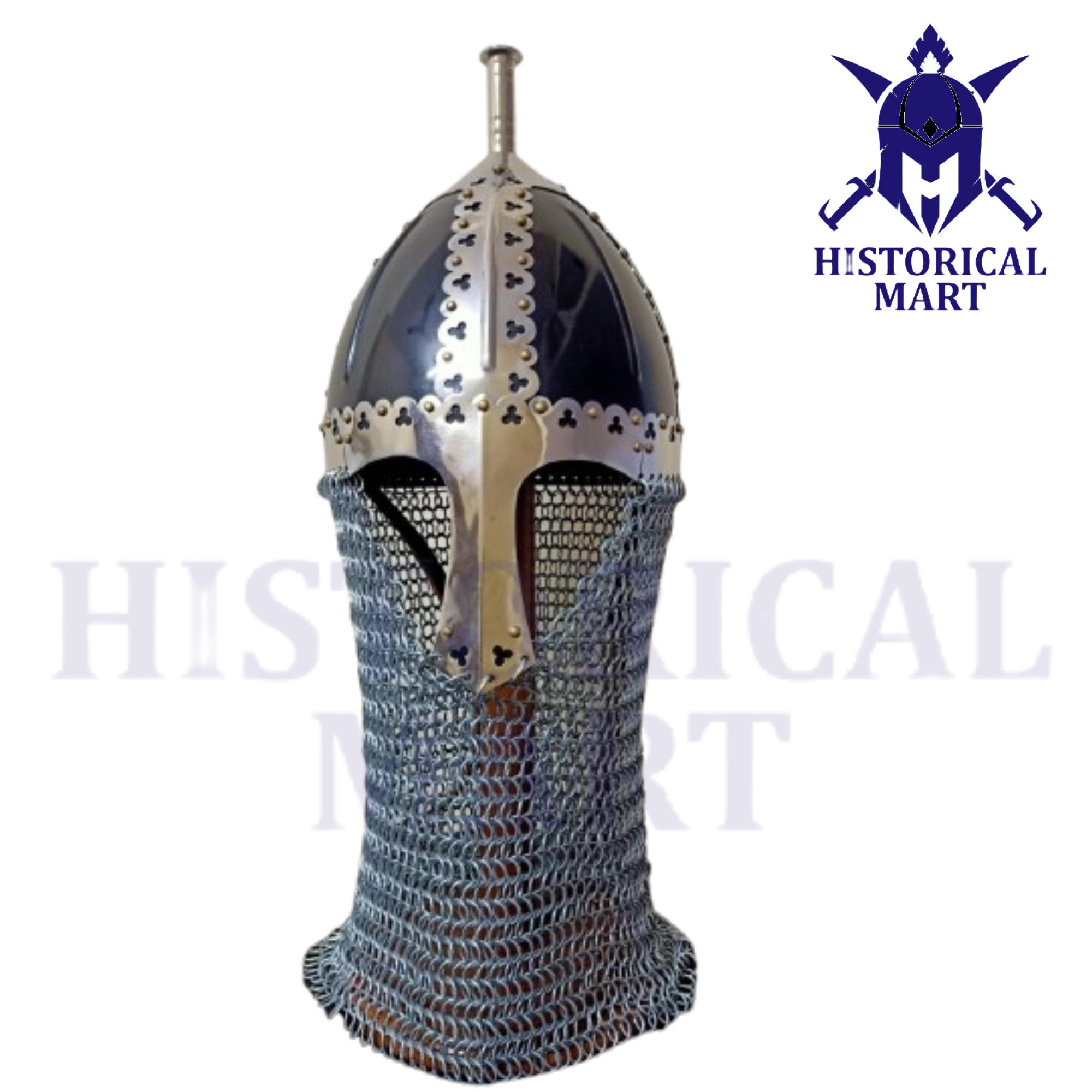 Medieval Knight Viking Helmet, a robust and detailed replica perfect for reenactments and historical displays