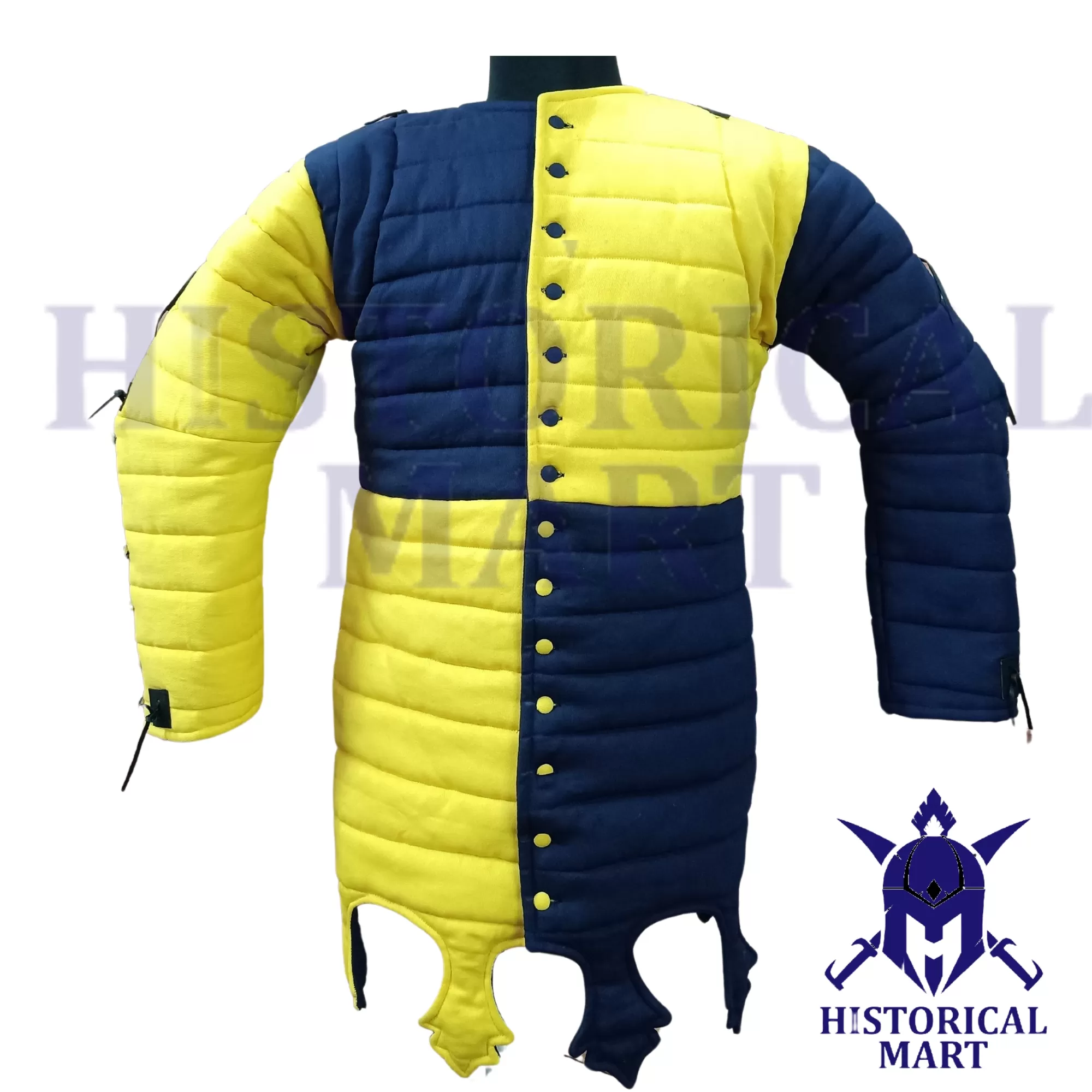 Viking Medieval Padded Gambeson - Authentic Thick Quilted Armor for LARP & Historical Reenactments