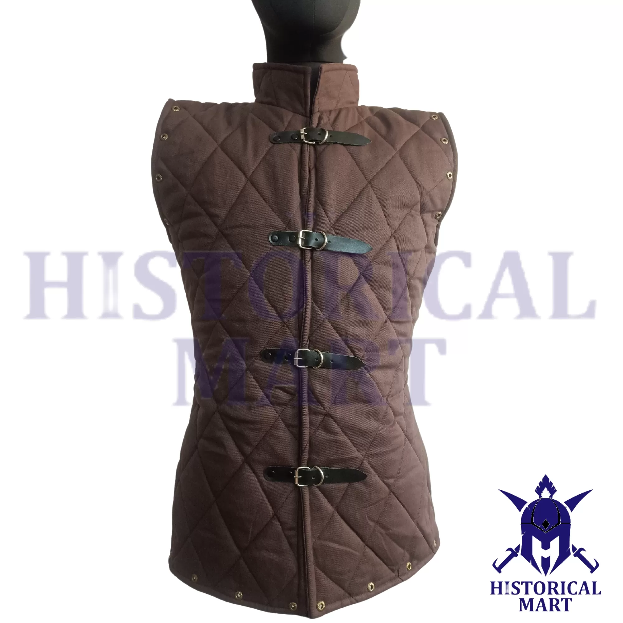 Viking-Style Padded Sleeveless Gambeson – Medieval Armor for Reenactments