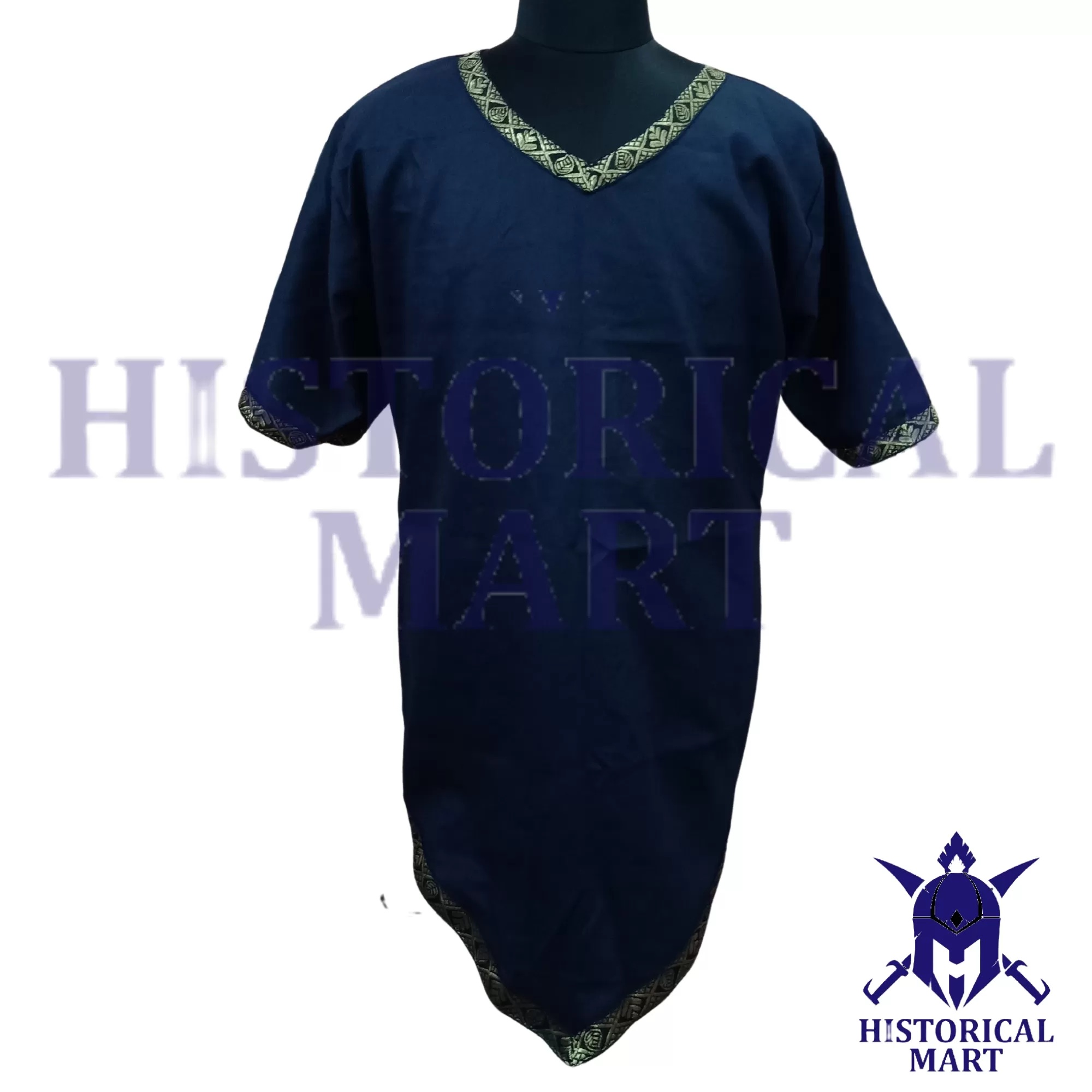 Medieval Viking Tunic - Short Sleeve Padded Gambeson for SCA, LARP & Halloween Costume