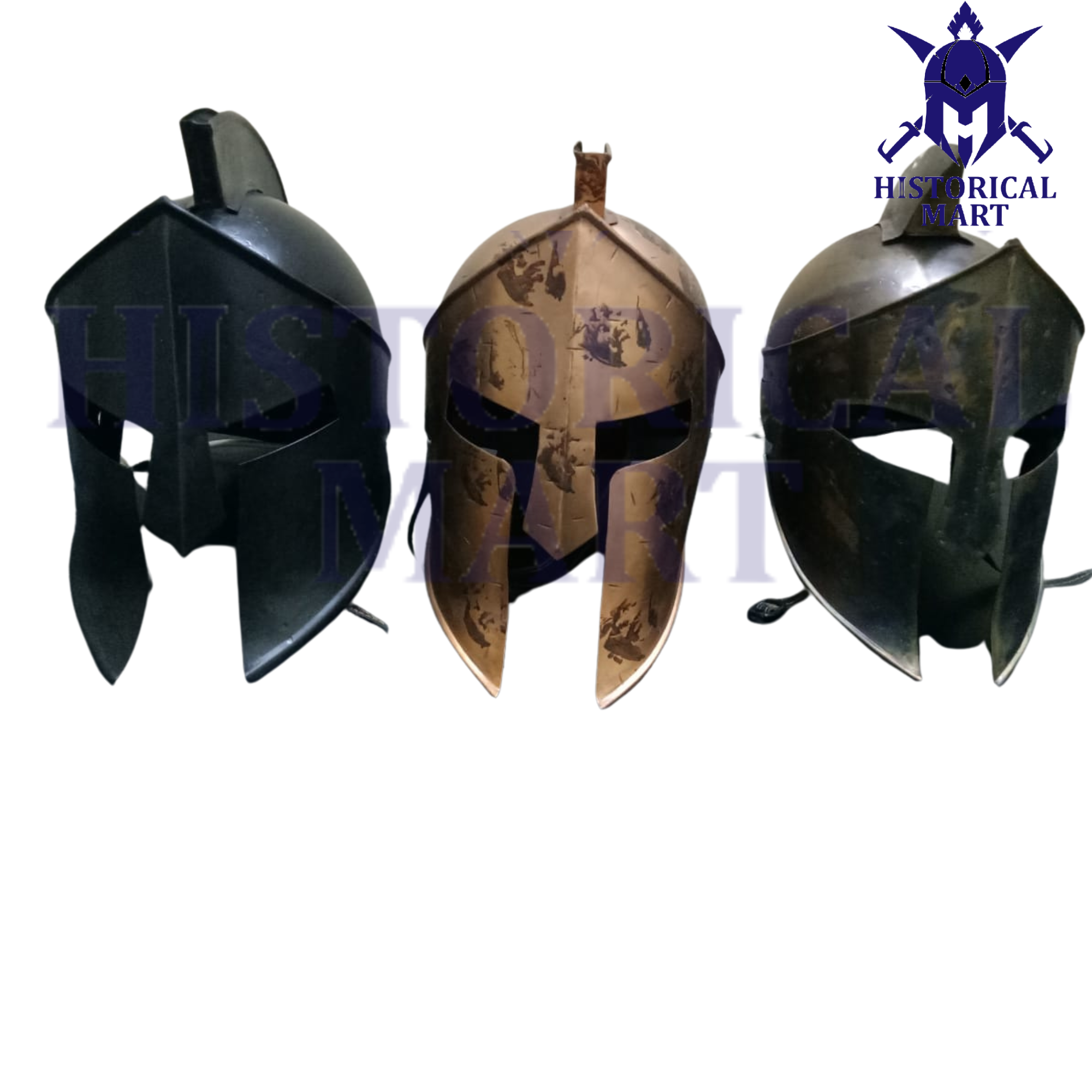 300 Spartan Antique Helmet – Brass Finish | Perfect for LARP, Art, and Halloween Costumes