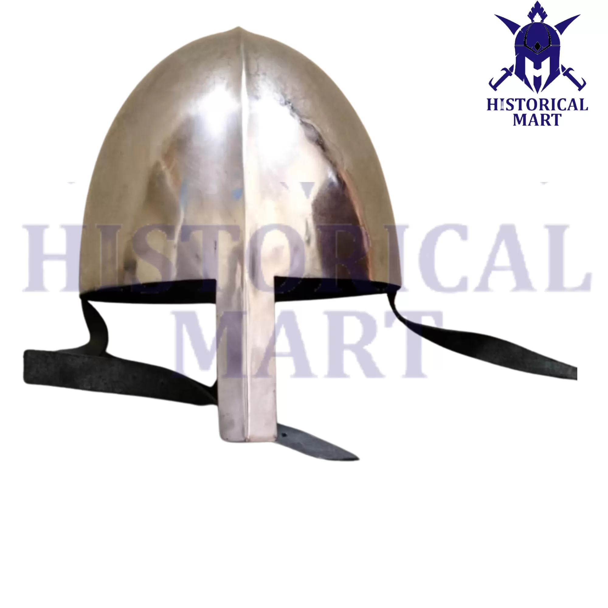 Medieval Nasal Helmet – 18 Gauge Steel Battle Warrior Costume | Viking Norse Armor for LARP & Halloween Gifts