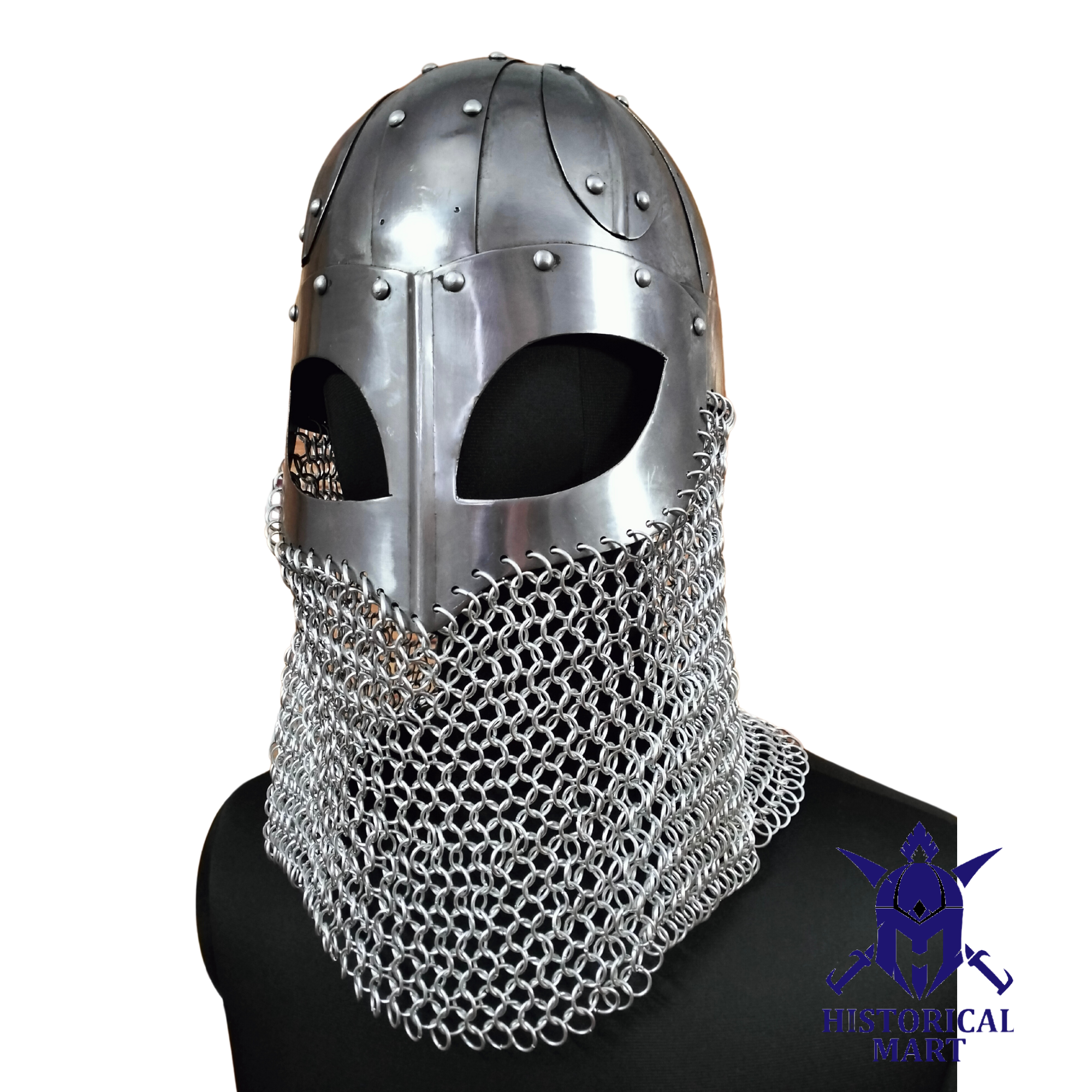 Authentic Viking Chainmail Helmet - Adult Size Medieval Armor for LARP, SCA, Halloween & Events