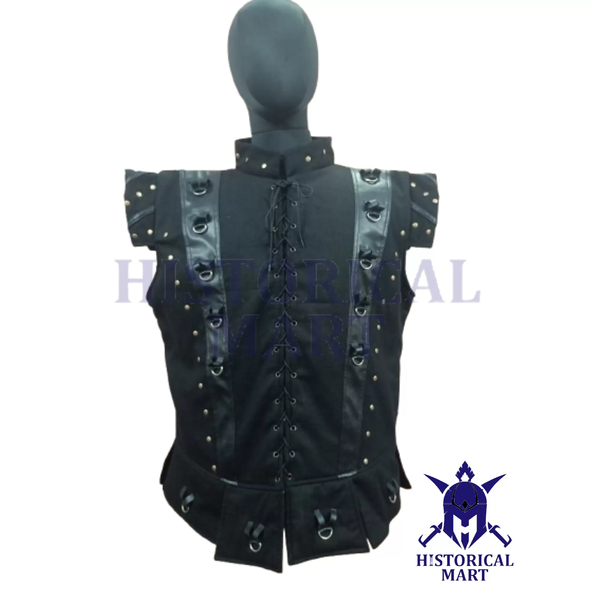 Sleeveless Medieval Padded Doublet - Perfect Armor for LARP, SCA, and Halloween Costumes