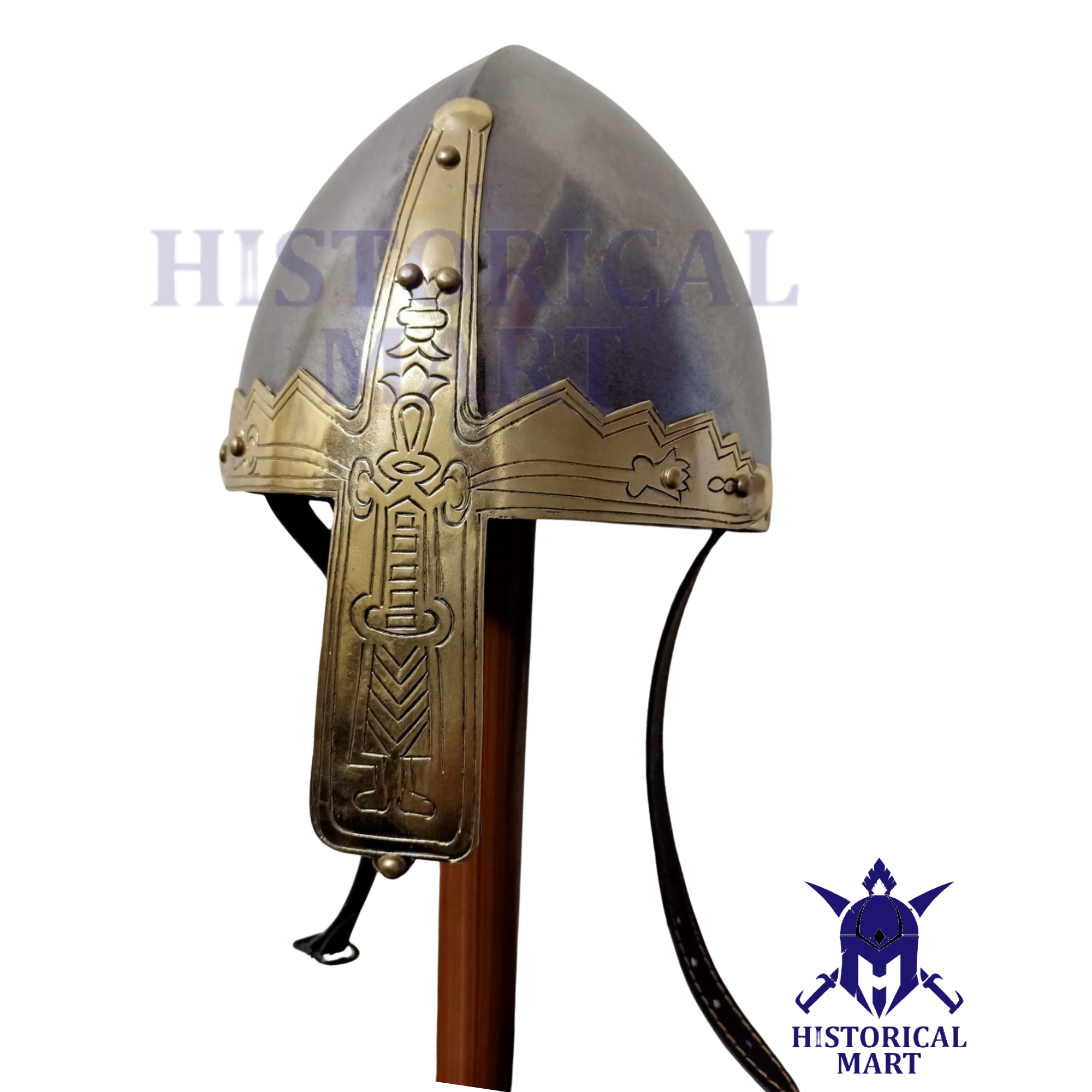 Viking Norman Knight Helmet with Liner | Handmade Medieval Reproduction for LARP, SCA, Cosplay & Halloween Events