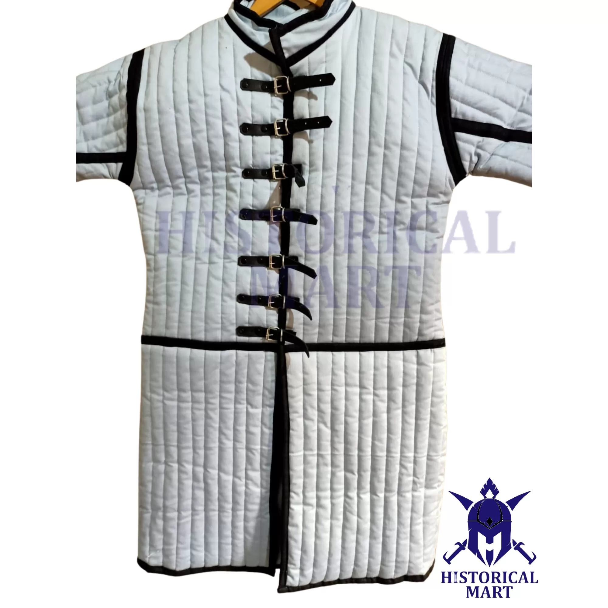 Authentic Handmade Cotton Medieval Gambeson - Padded Long Sleeve Costume for LARP, SCA, and Viking Cosplay