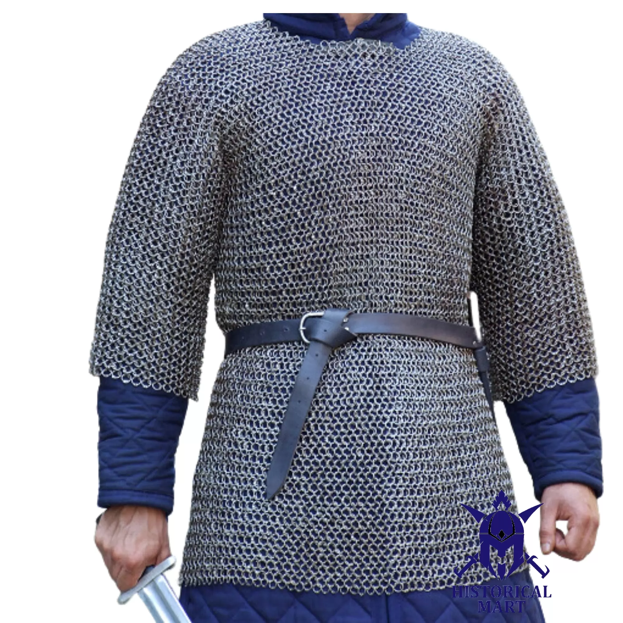 Chainmail Shirt – 6mm Round Riveted with Flat Washer for LARP, Medieval, SCA, Cosplay, Handmade Viking Costume, Halloween Events